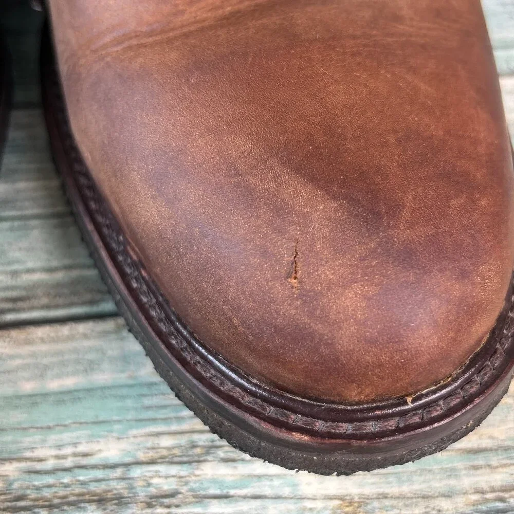 Johnston & Murphy Chukka Boots Mens 9.5M Brown Leather Lace Up Dress Work Ankle